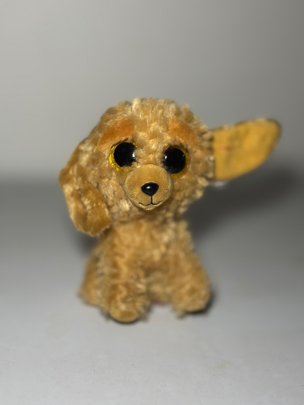 Ty Beanie Boos “Noodles” Goldendoodle Plush – Glitter Eyes Dog (7”) - Picture 2 of 12
